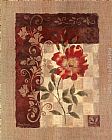 Vivian Flasch Burlap Climbing Rose painting